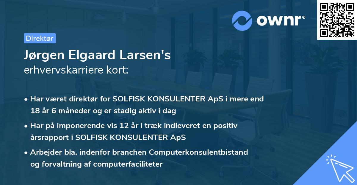 Jørgen Elgaard Larsen's erhvervskarriere kort