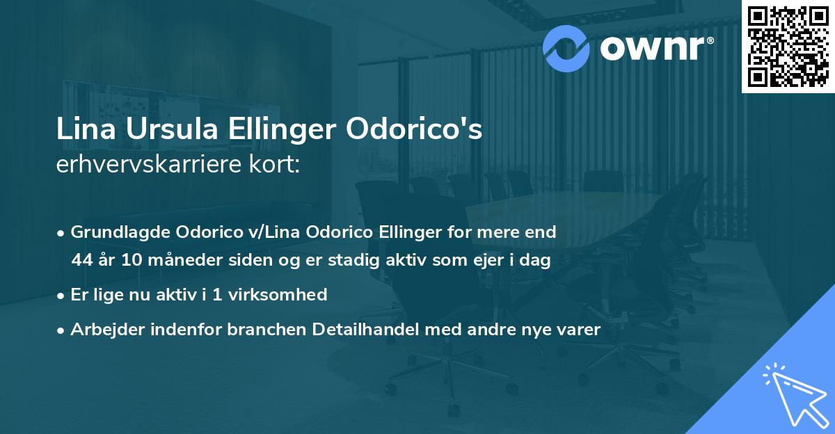 Lina Ursula Ellinger Odorico's erhvervskarriere kort