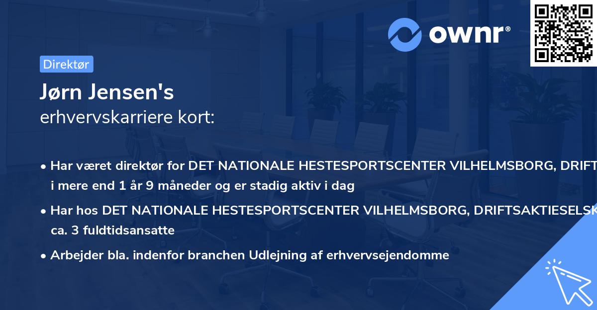 Jørn Jensen's erhvervskarriere kort