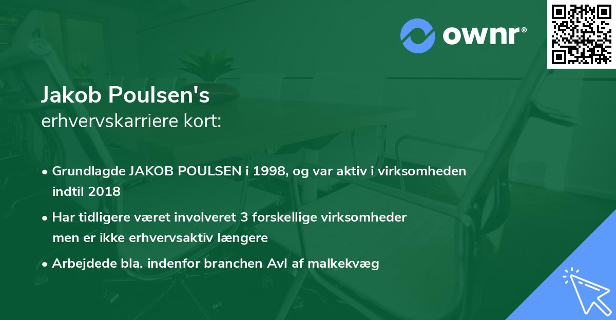 Jakob Poulsen's erhvervskarriere kort