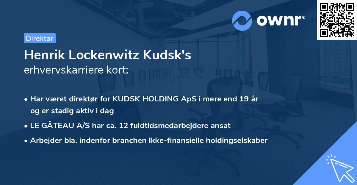 Henrik Lockenwitz Kudsk's erhvervskarriere kort