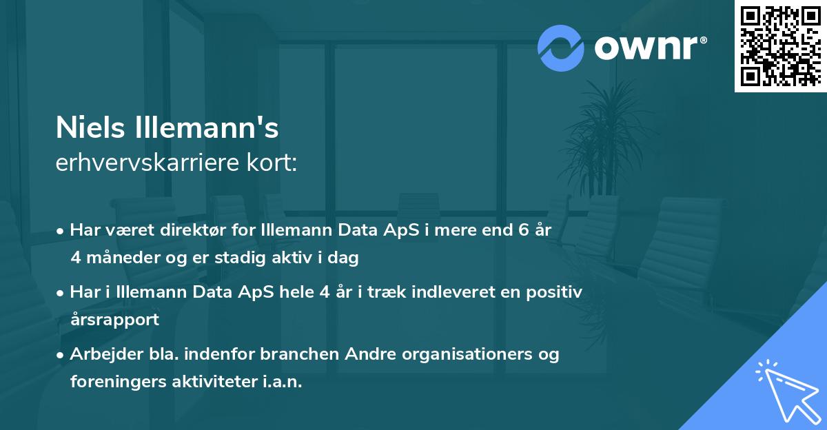Niels Illemann's erhvervskarriere kort