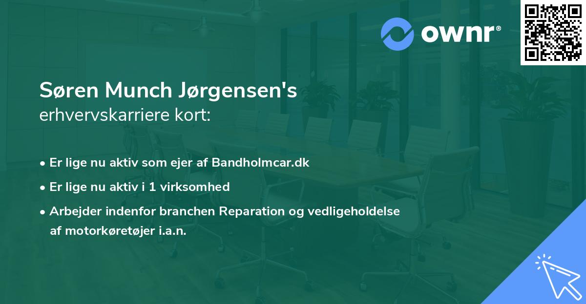 Søren Munch Jørgensen's erhvervskarriere kort