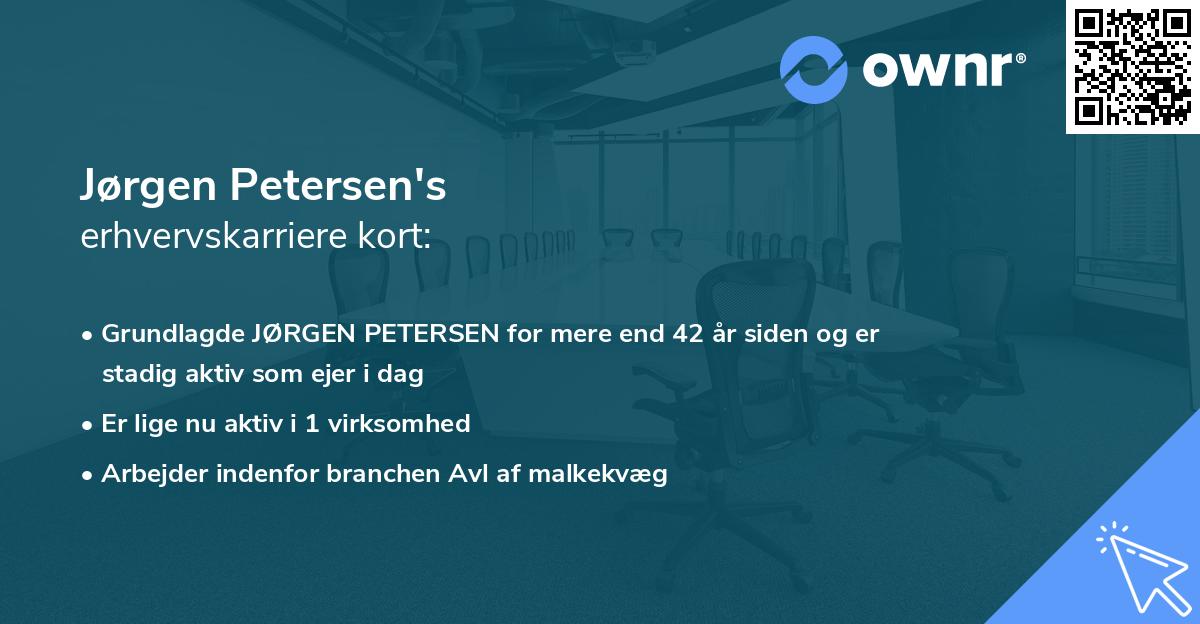Jørgen Petersen's erhvervskarriere kort
