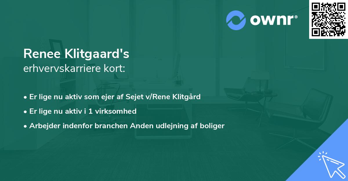 Renee Klitgaard's erhvervskarriere kort