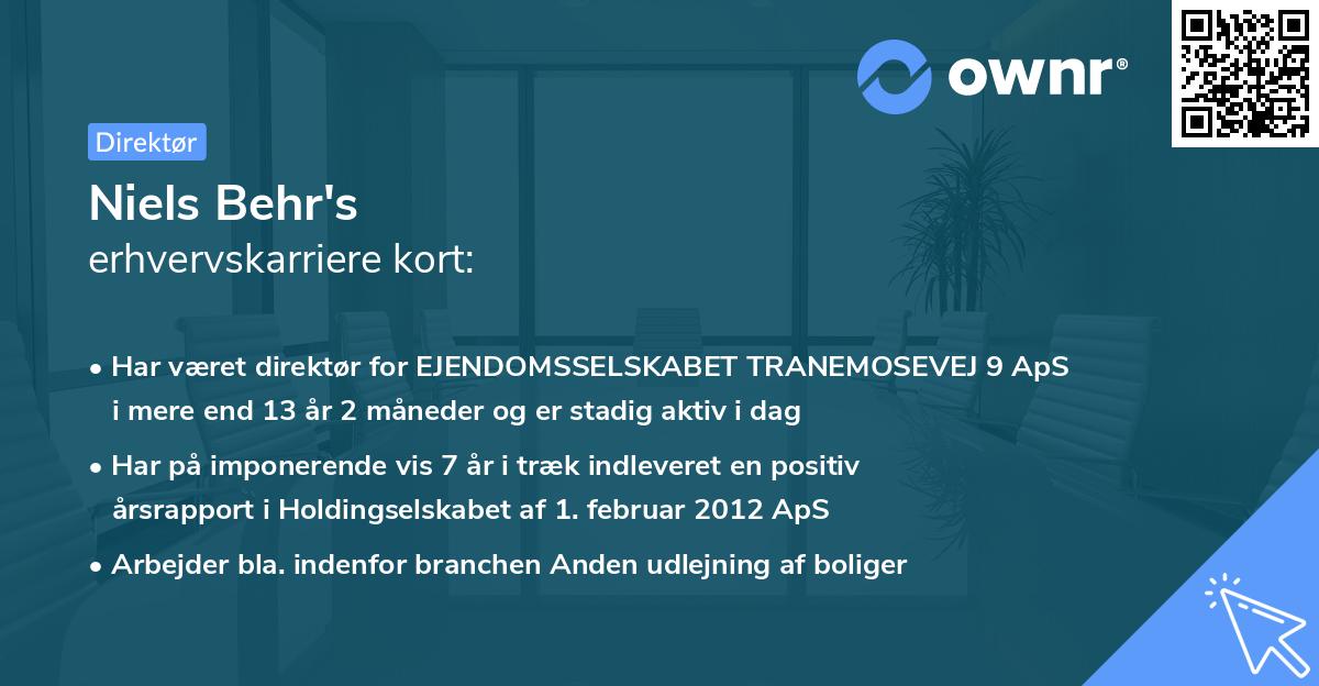 Niels Behr's erhvervskarriere kort