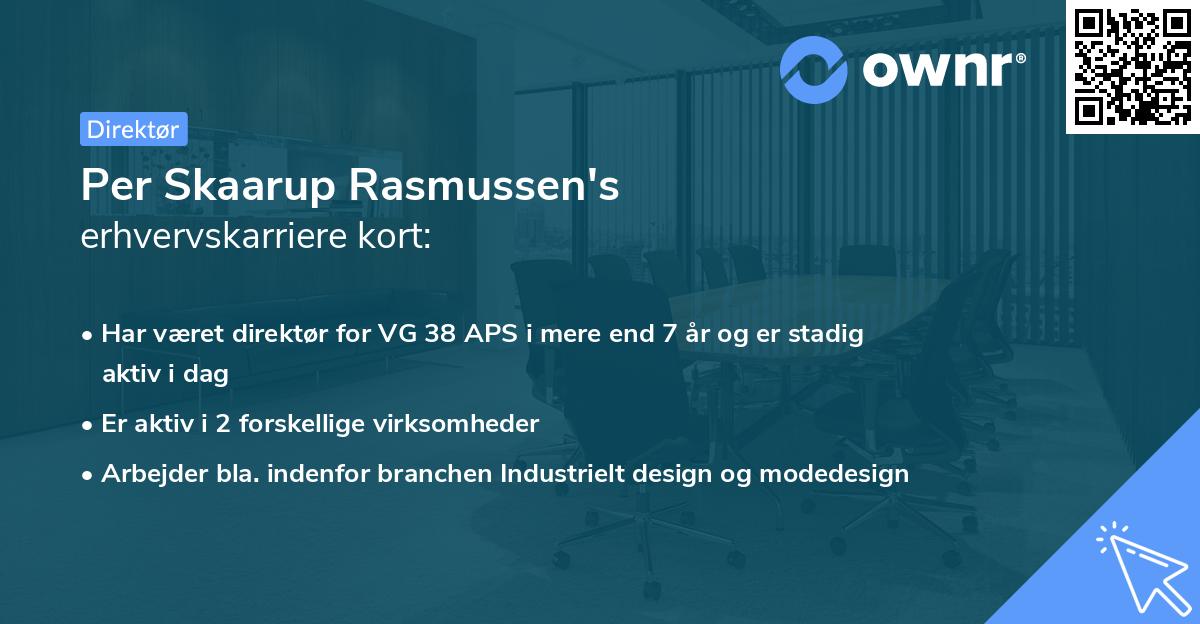 Per Skaarup Rasmussen's erhvervskarriere kort