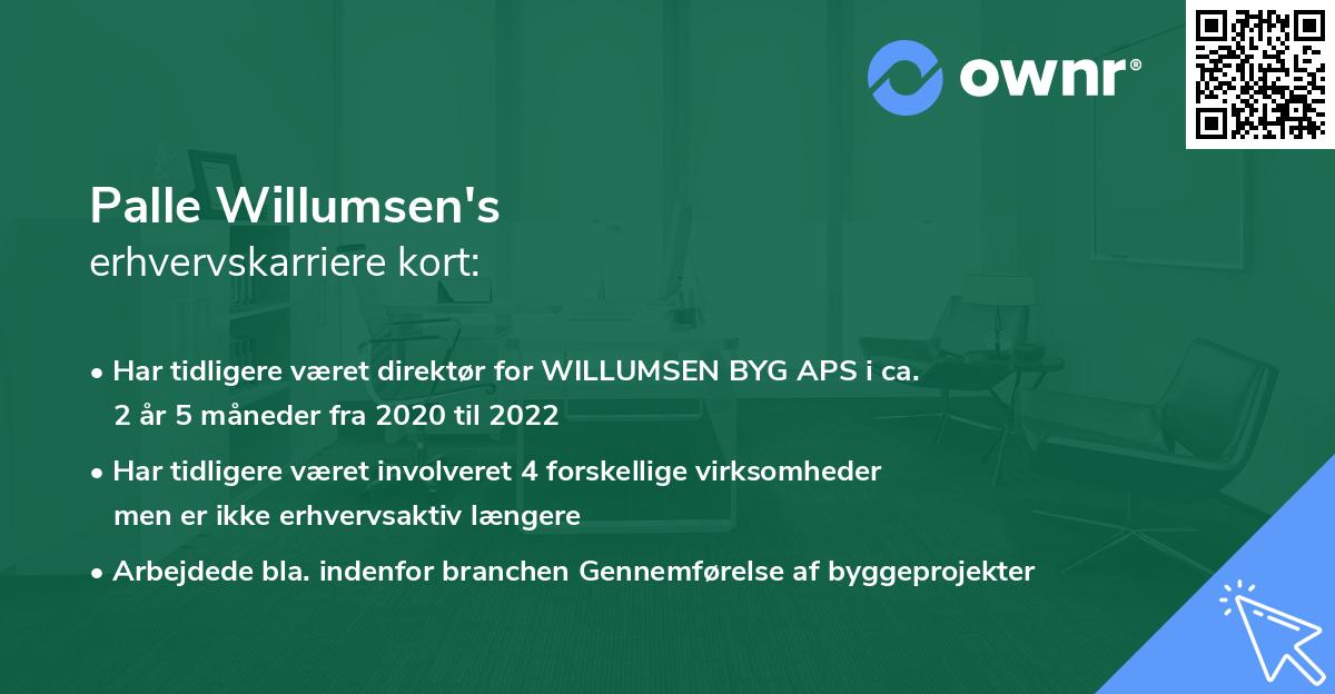 Palle Willumsen's erhvervskarriere kort