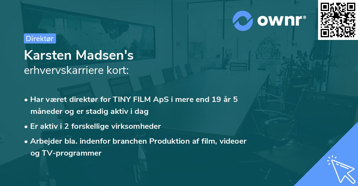 Karsten Madsen's erhvervskarriere kort
