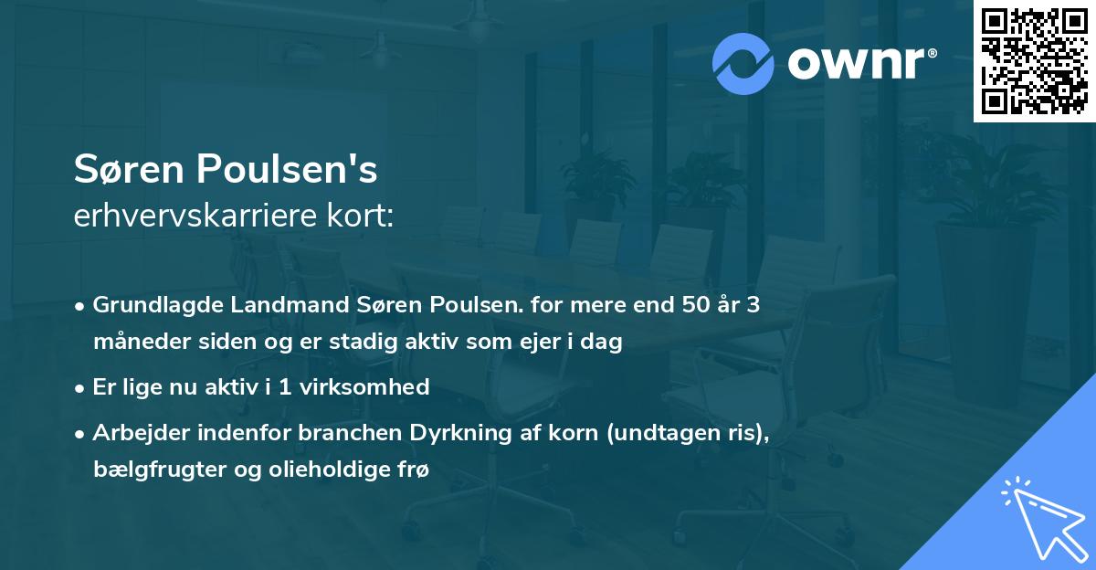 Søren Poulsen's erhvervskarriere kort
