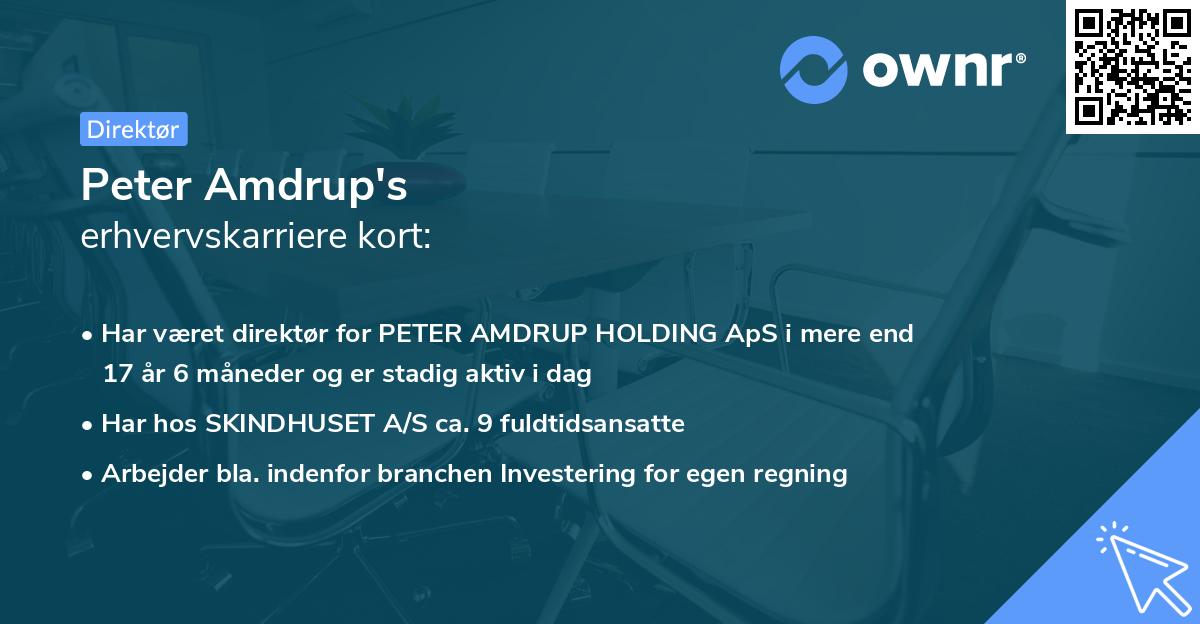 Peter Amdrup's erhvervskarriere kort