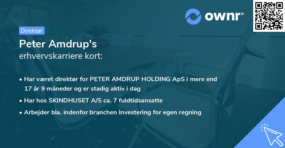 Peter Amdrup's erhvervskarriere kort
