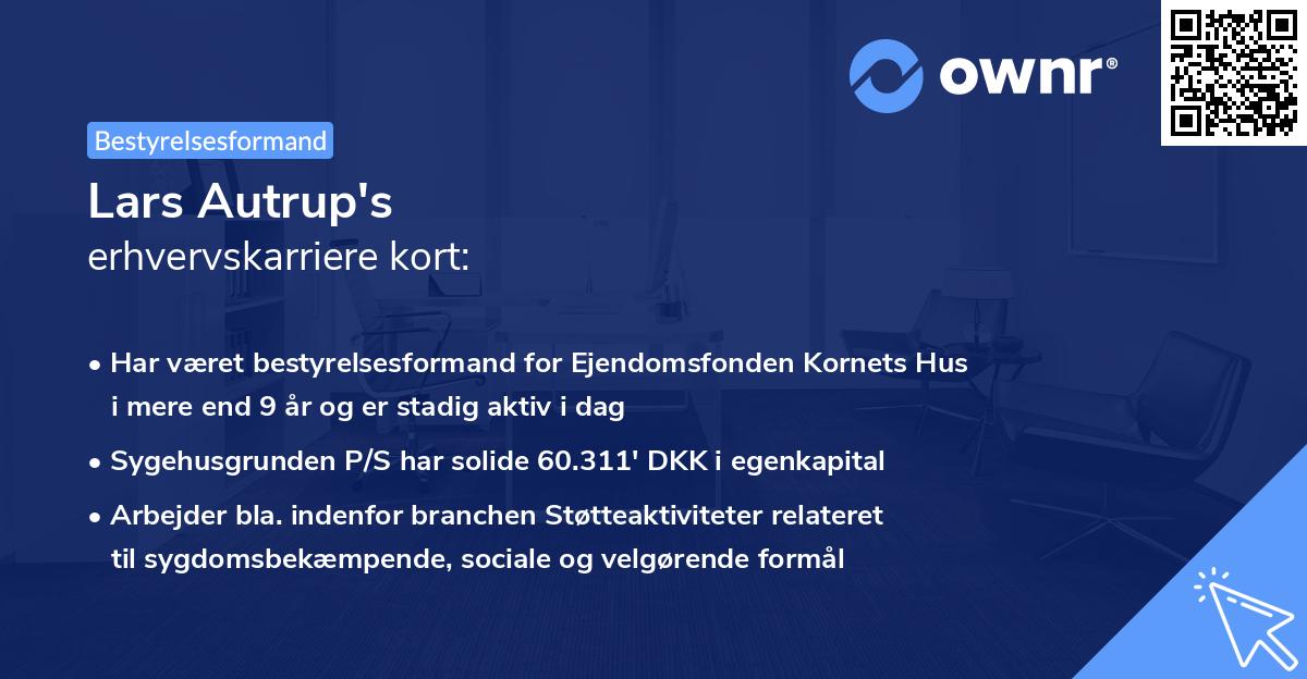 Lars Autrup's erhvervskarriere kort