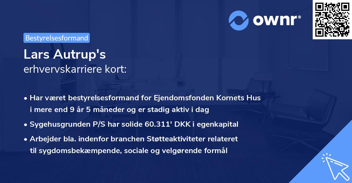 Lars Autrup's erhvervskarriere kort
