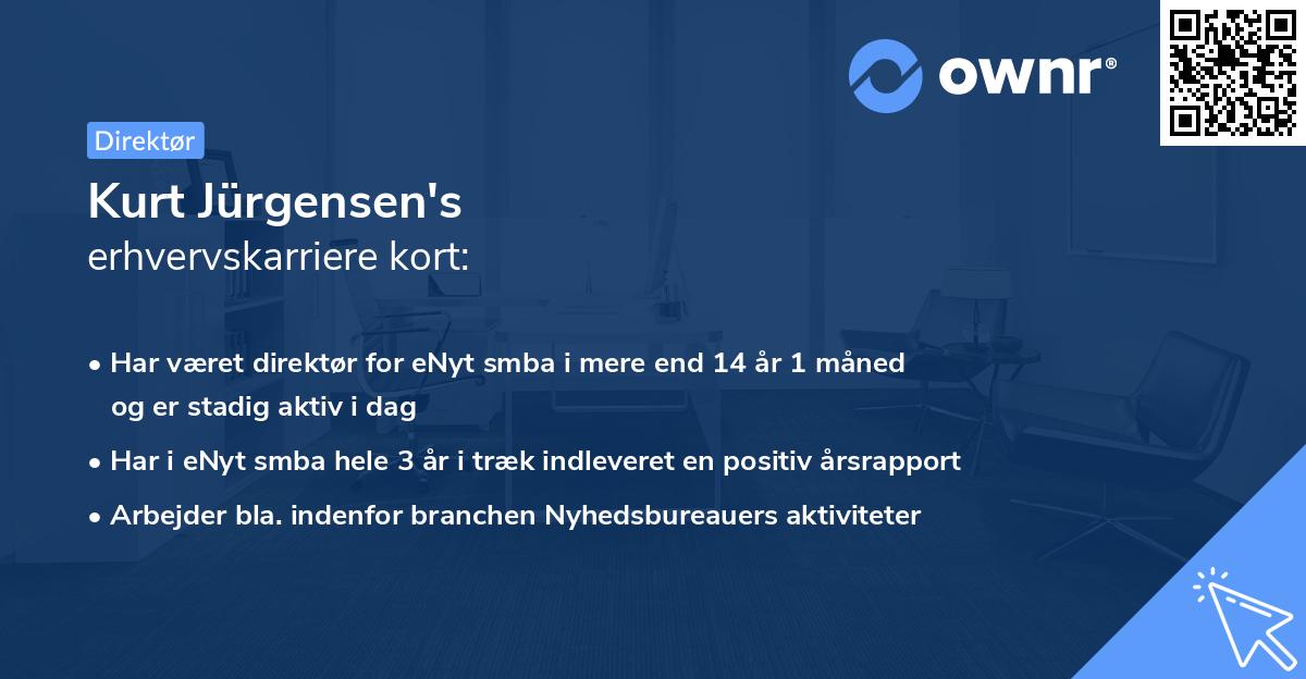 Kurt Jürgensen's erhvervskarriere kort