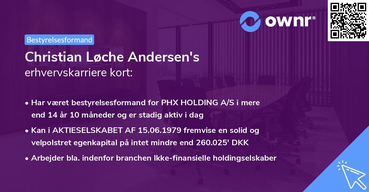 Christian Løche Andersen's erhvervskarriere kort