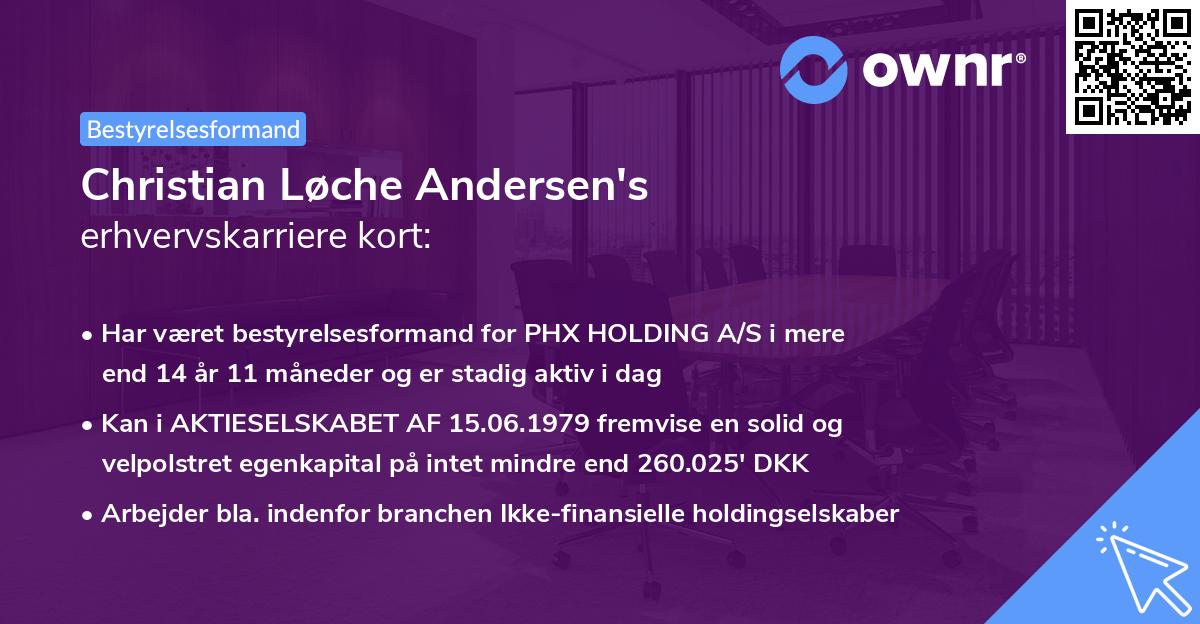 Christian Løche Andersen's erhvervskarriere kort