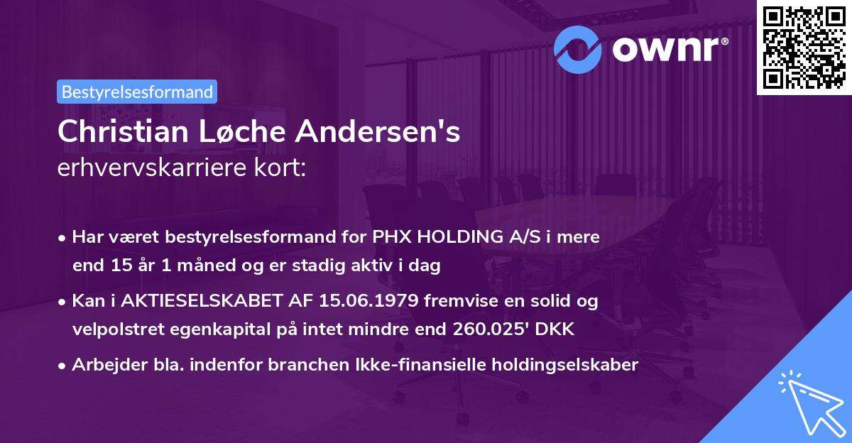 Christian Løche Andersen's erhvervskarriere kort