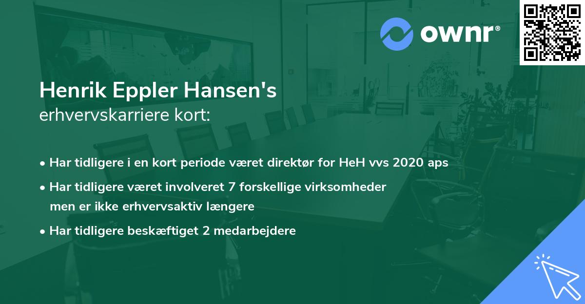 Henrik Eppler Hansen's erhvervskarriere kort