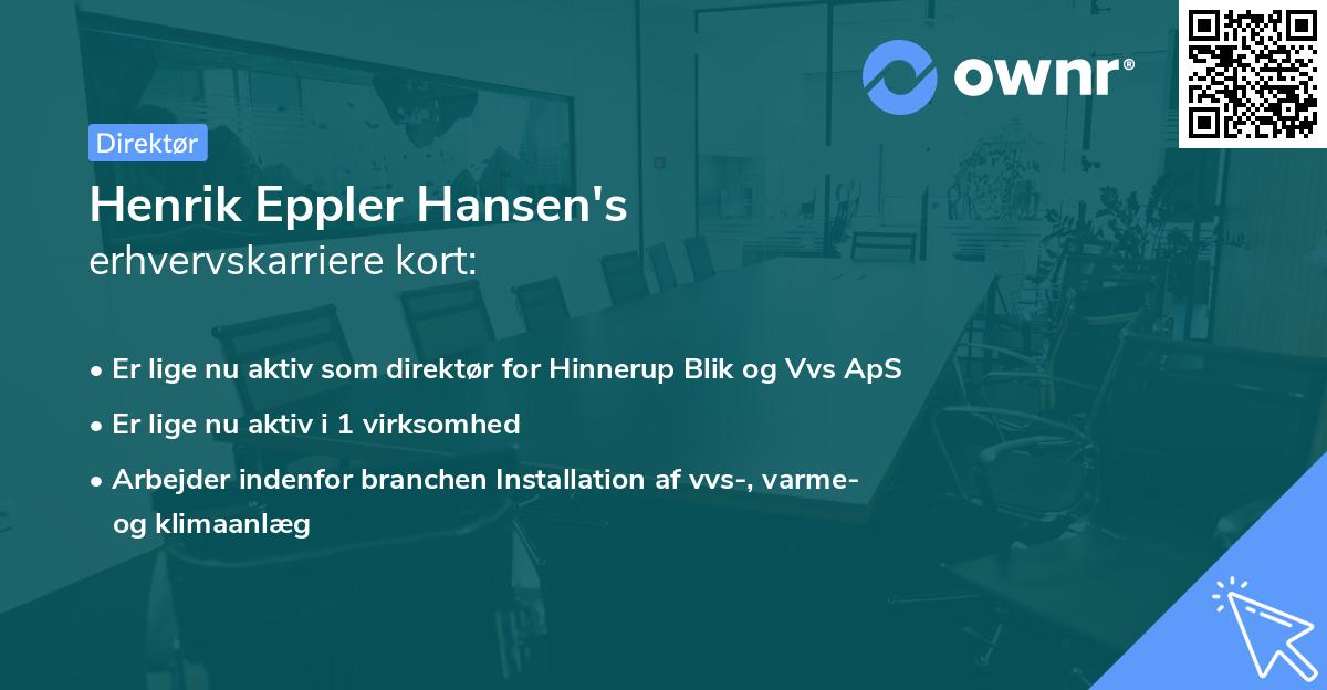 Henrik Eppler Hansen's erhvervskarriere kort