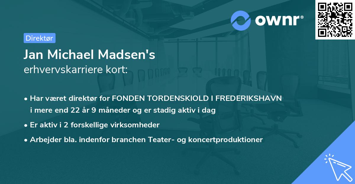 Jan Michael Madsen's erhvervskarriere kort