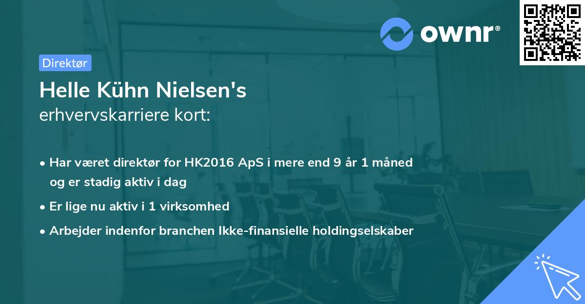 Helle Kühn Nielsen's erhvervskarriere kort