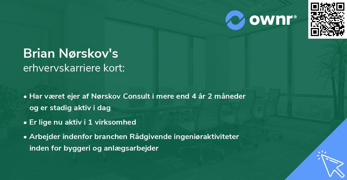 Brian Nørskov's erhvervskarriere kort