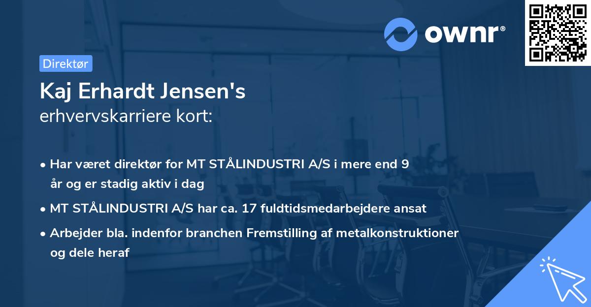Kaj Erhardt Jensen's erhvervskarriere kort