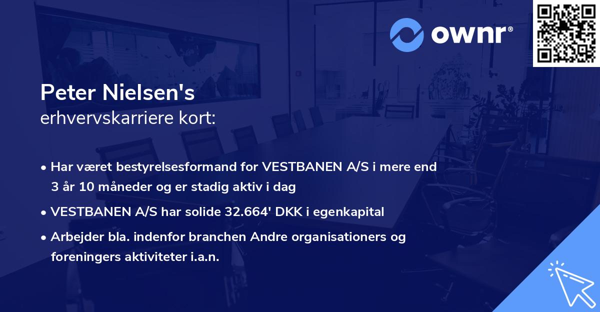Peter Nielsen's erhvervskarriere kort