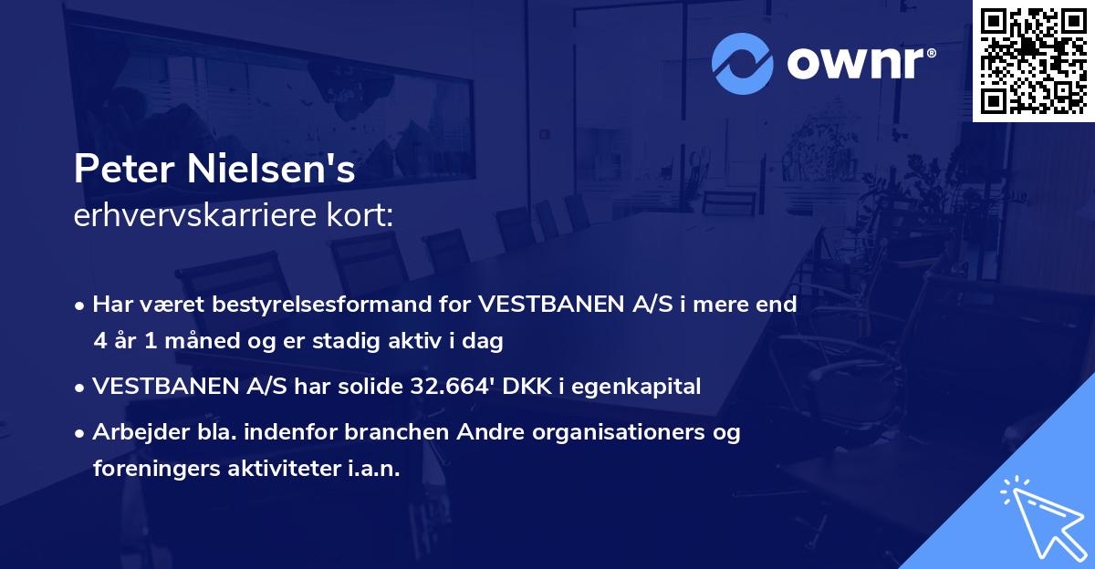 Peter Nielsen's erhvervskarriere kort