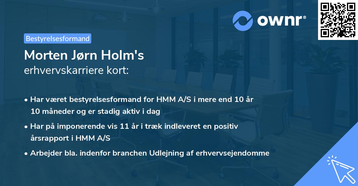 Morten Jørn Holm's erhvervskarriere kort
