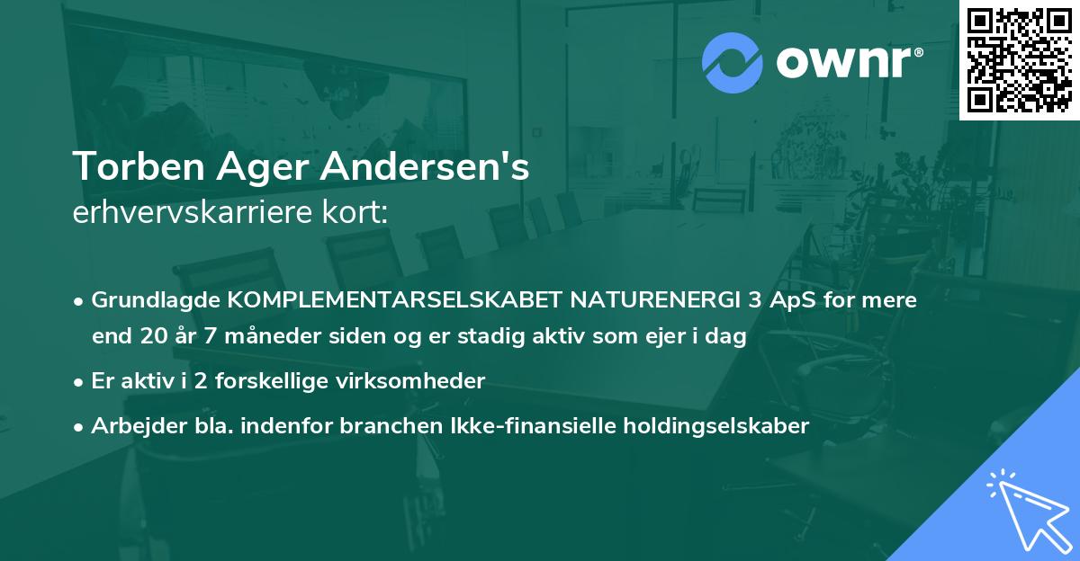 Torben Ager Andersen's erhvervskarriere kort