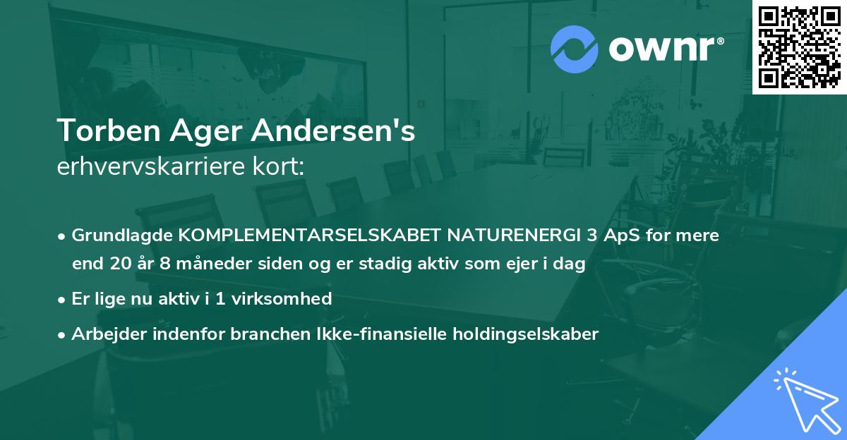 Torben Ager Andersen's erhvervskarriere kort