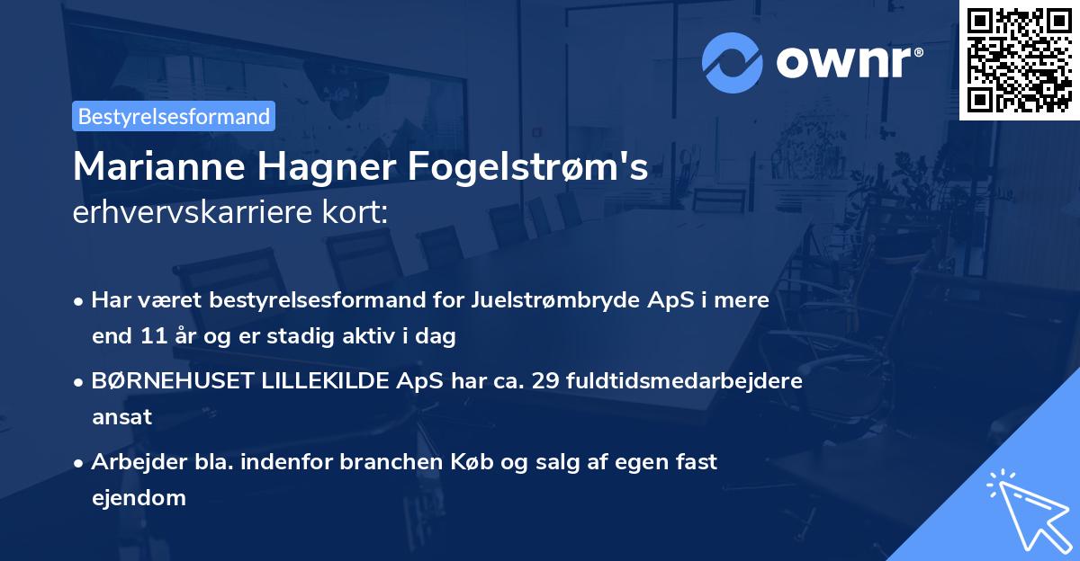 Marianne Hagner Fogelstrøm's erhvervskarriere kort