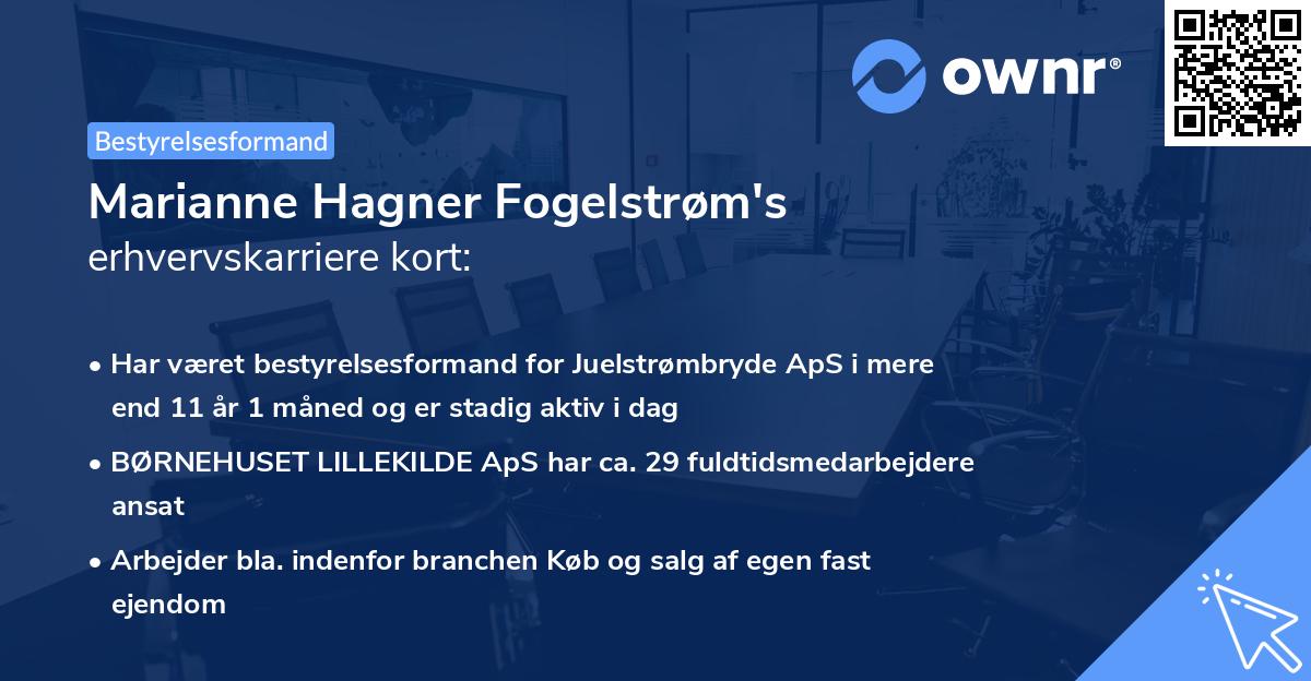 Marianne Hagner Fogelstrøm's erhvervskarriere kort