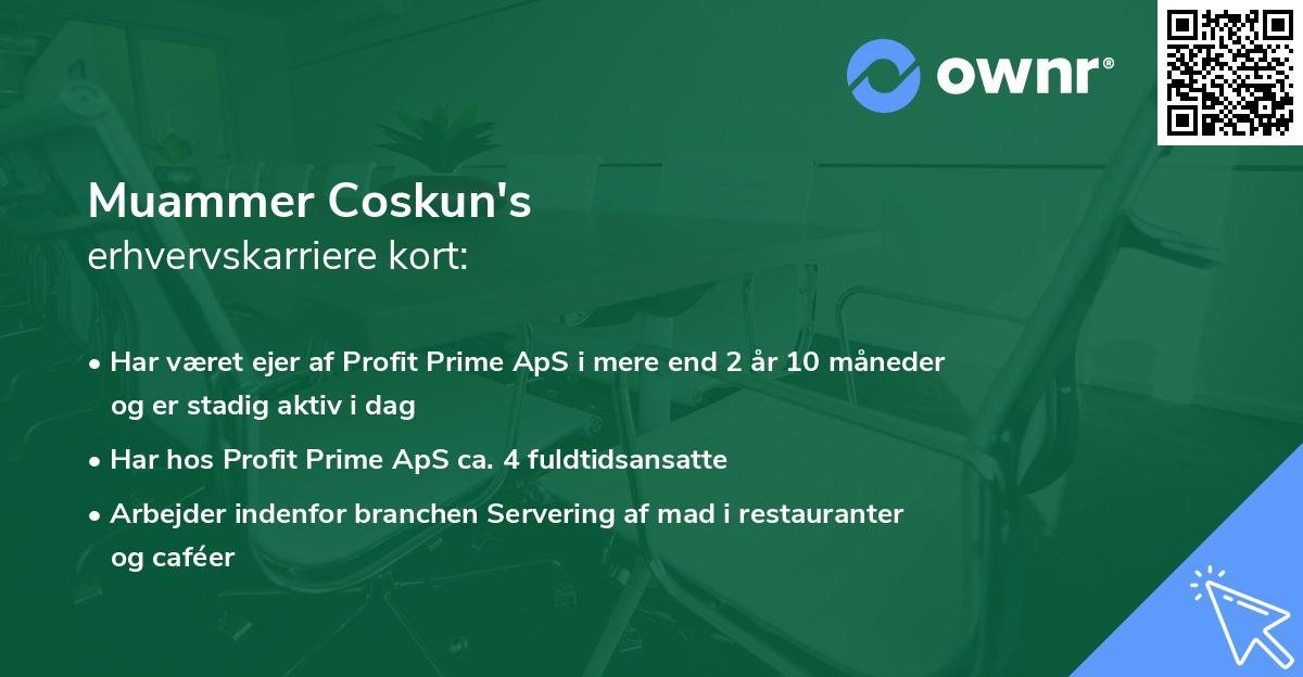Muammer Coskun's erhvervskarriere kort