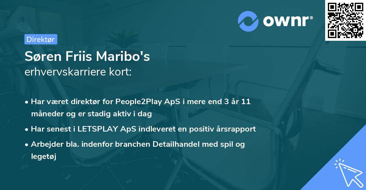 Søren Friis Maribo's erhvervskarriere kort
