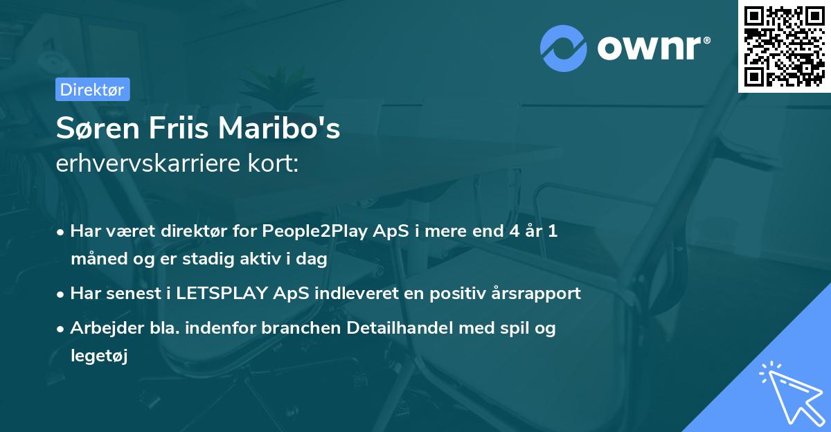 Søren Friis Maribo's erhvervskarriere kort