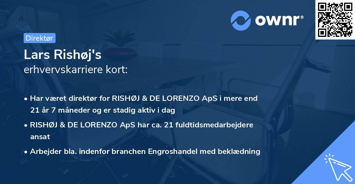 Lars Rishøj's erhvervskarriere kort