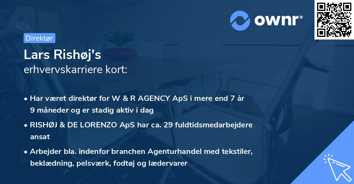 Lars Rishøj's erhvervskarriere kort