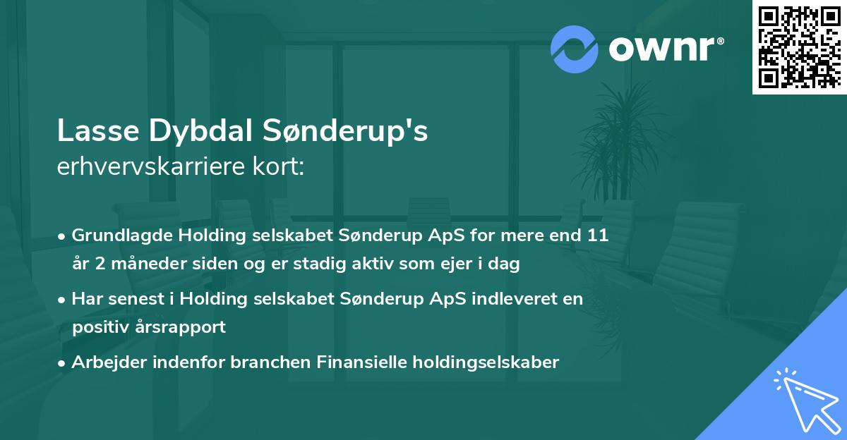 Lasse Dybdal Sønderup's erhvervskarriere kort