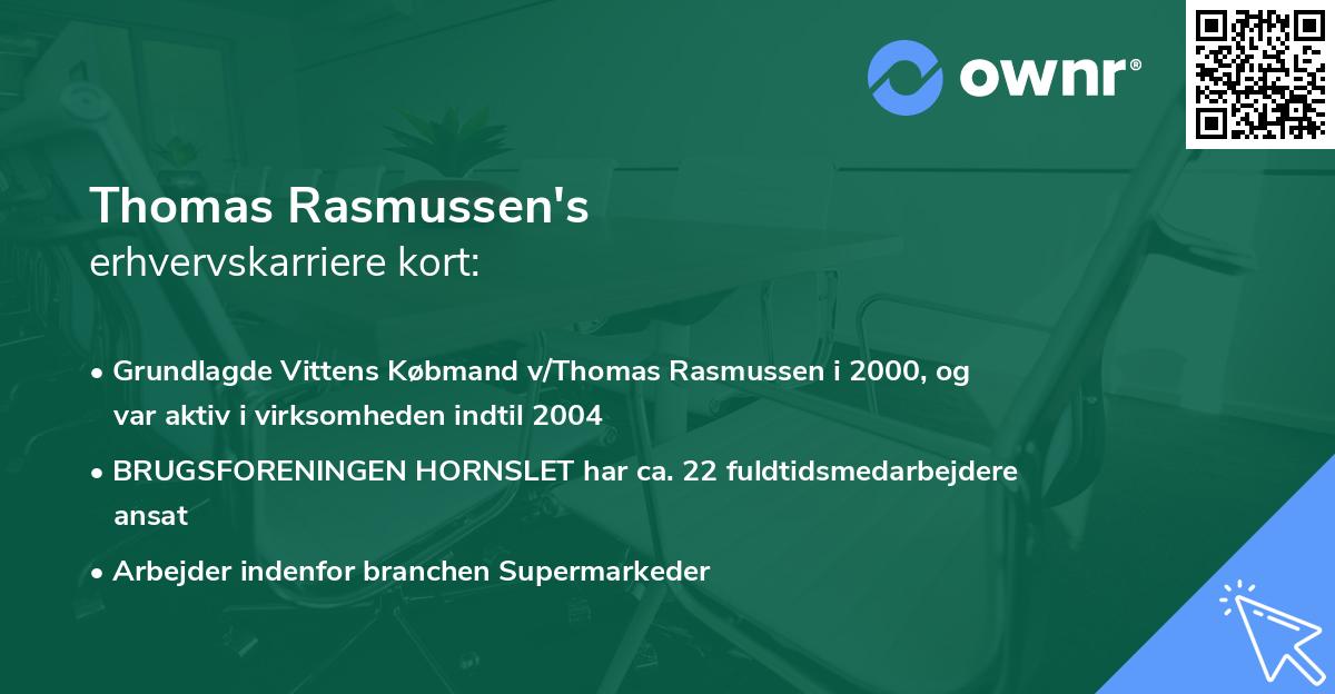 Thomas Rasmussen's erhvervskarriere kort