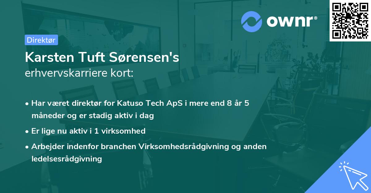 Karsten Tuft Sørensen's erhvervskarriere kort