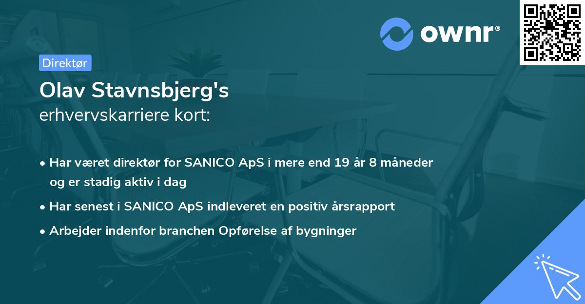 Olav Stavnsbjerg's erhvervskarriere kort