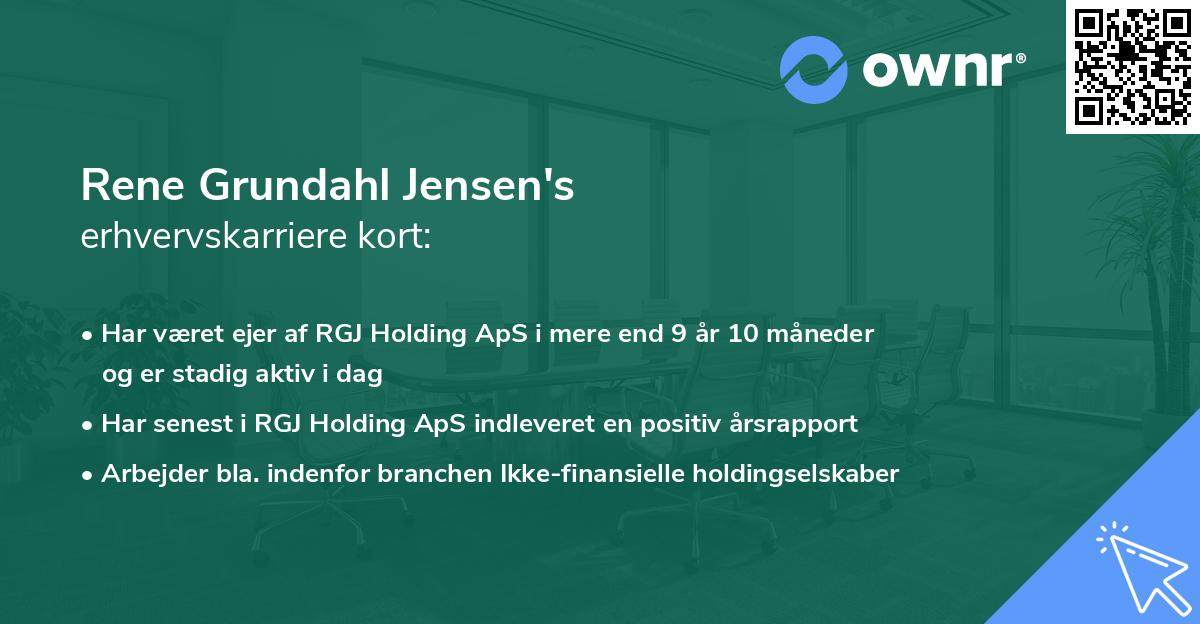 Rene Grundahl Jensen's erhvervskarriere kort