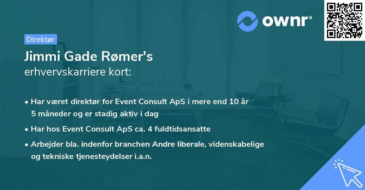 Jimmi Gade Rømer's erhvervskarriere kort