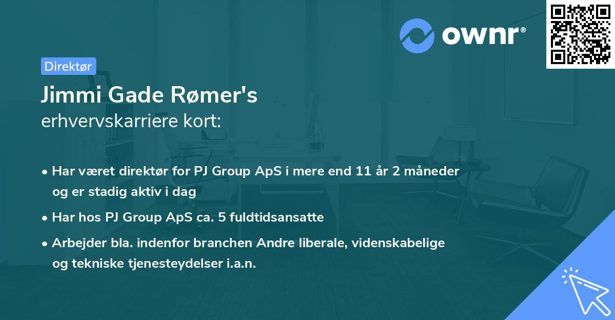 Jimmi Gade Rømer's erhvervskarriere kort