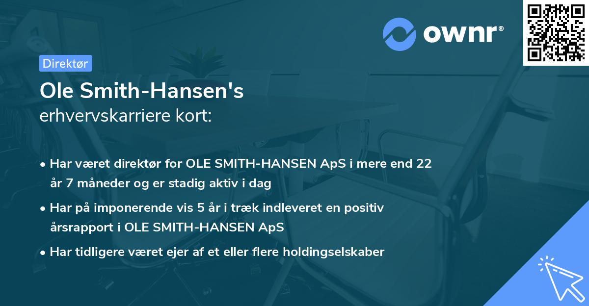 Ole Smith-Hansen's erhvervskarriere kort