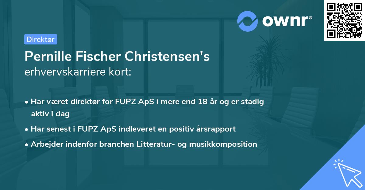 Pernille Fischer Christensen's erhvervskarriere kort