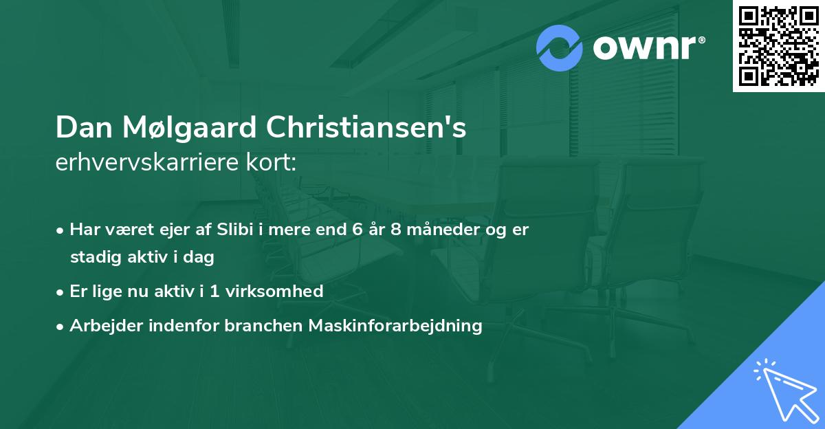 Dan Mølgaard Christiansen's erhvervskarriere kort